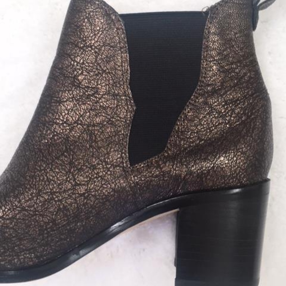 Sam Edelman Justin Bronze Metallic Boot - Picture 4 of 5