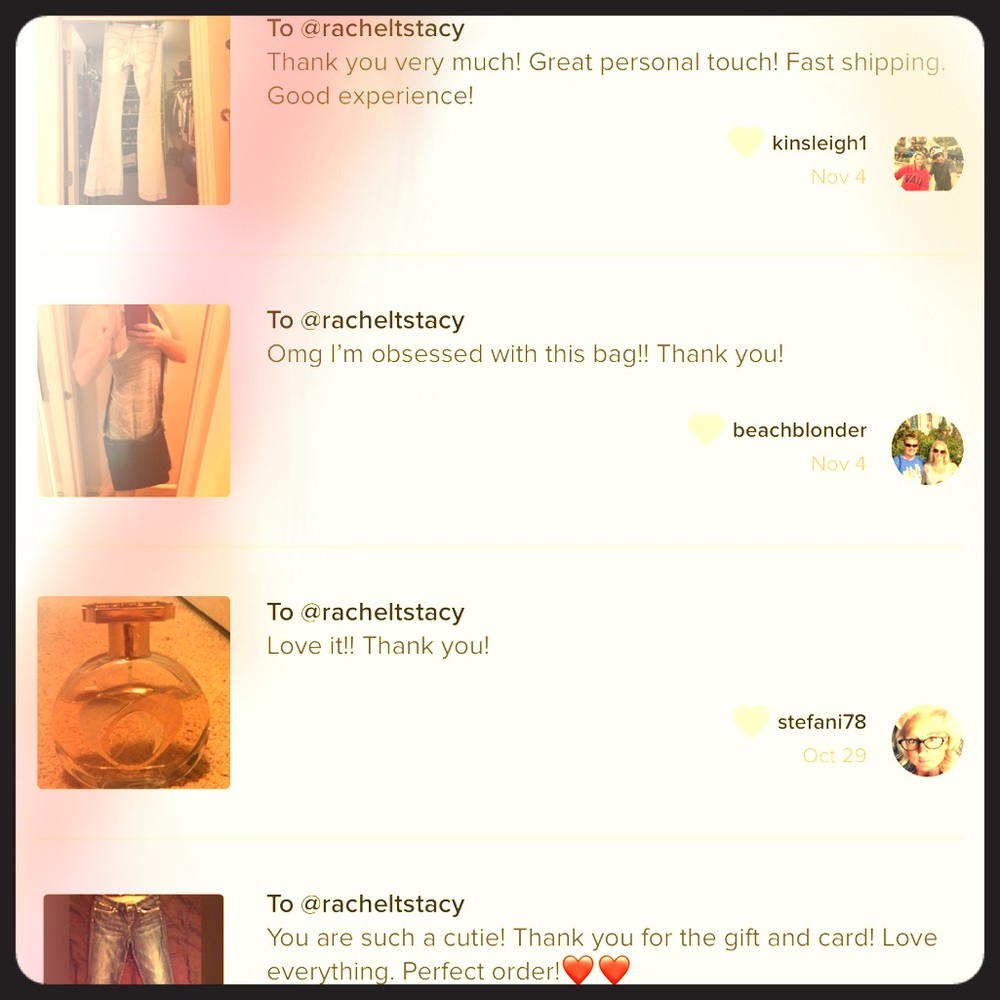 Love notes ! I️ love to hear from fellow poshers!