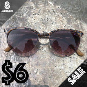 Betsey Johnson Leopard Print Clubmaster Glasses