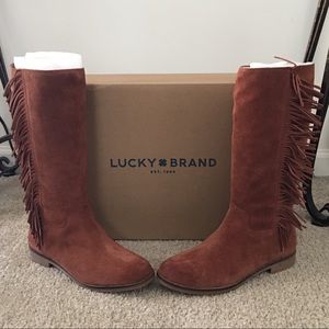 Lucky Brand fringe boots