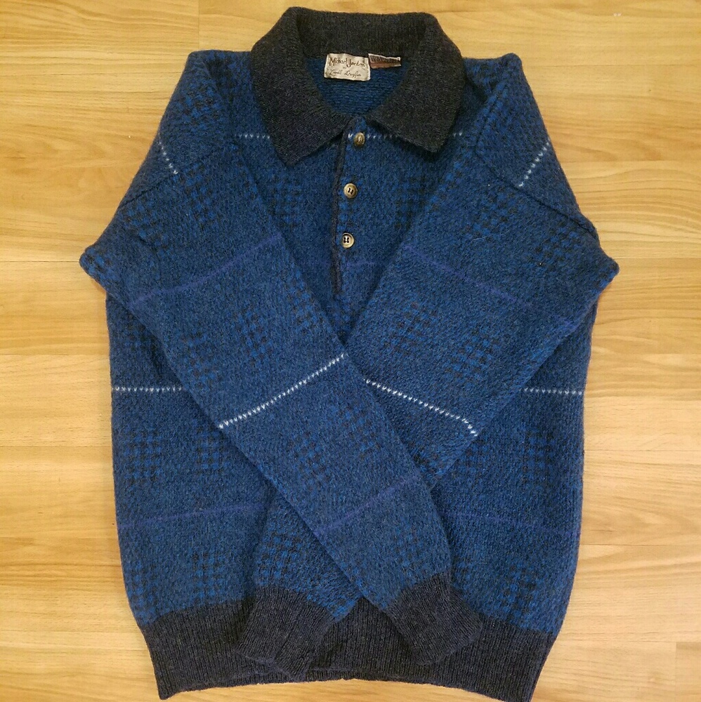 Michael Jordan by Lowell Drefus Blue Men's Sweater