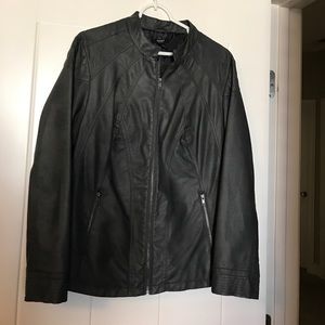Gray “leather” jacket