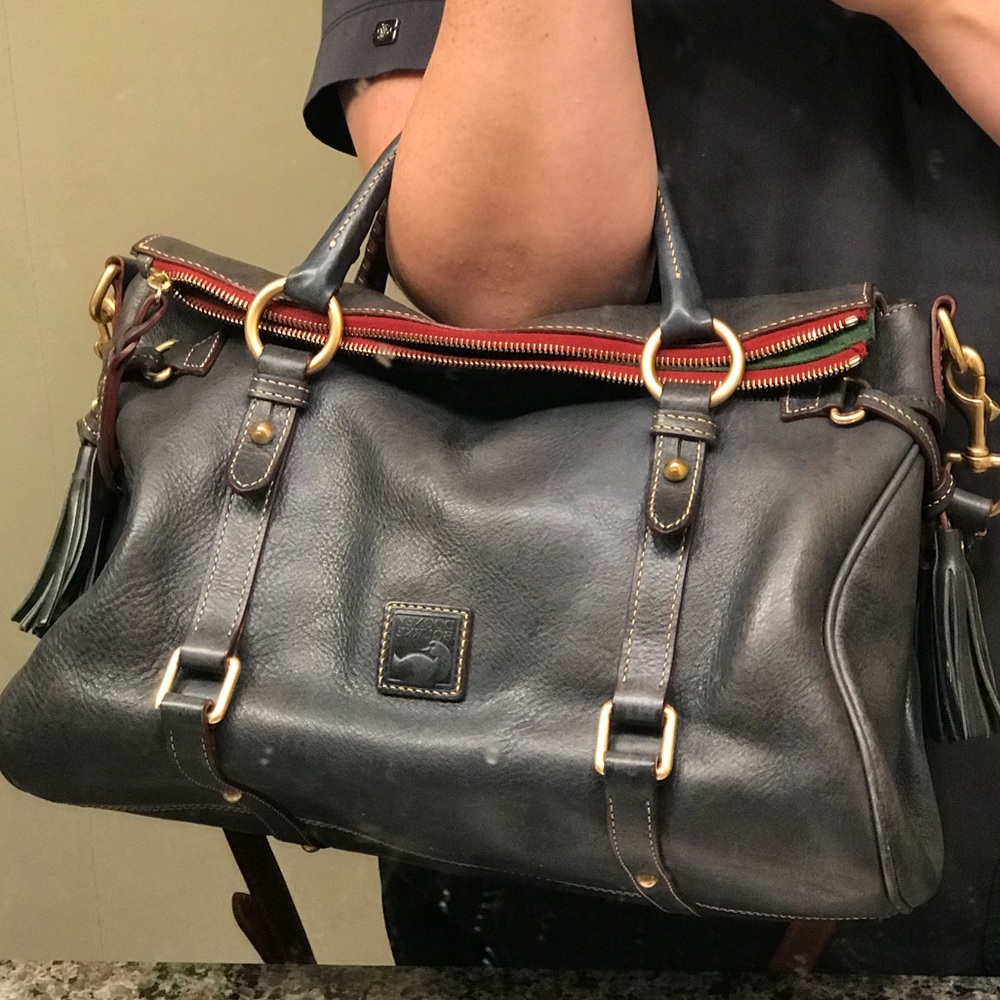 Dooney & Bourke Florentine Navy Satchel