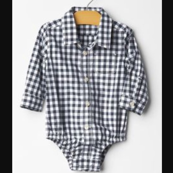 GAP Other - Gap button up onesie 18-24 mo