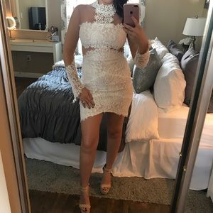 White Crocheted Lace Dress