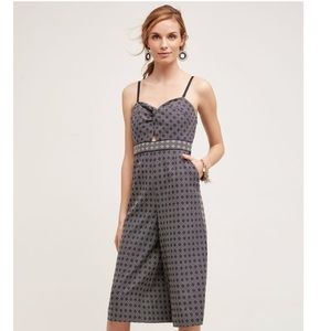 Anthropologie Elevenses Remy cropped jumpsuit 12P