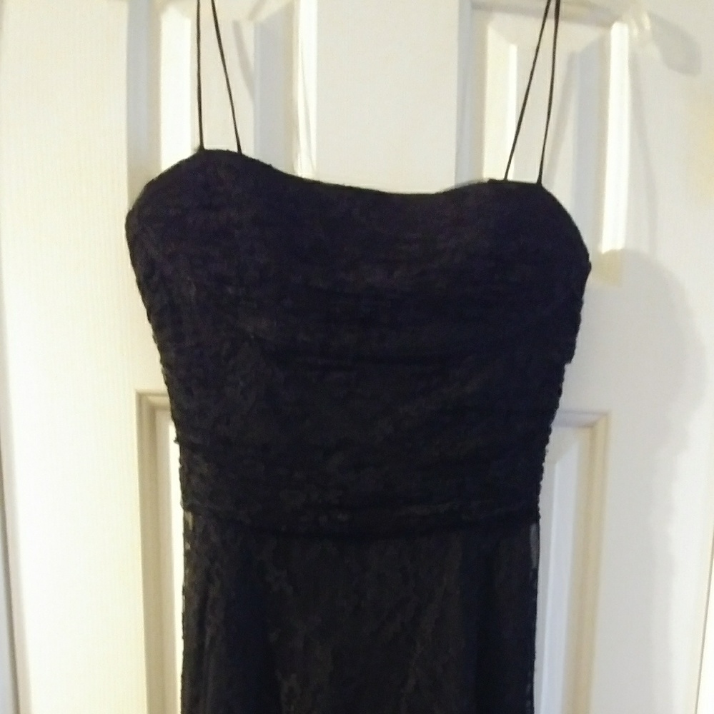 Lace black dress with spaghetti straps