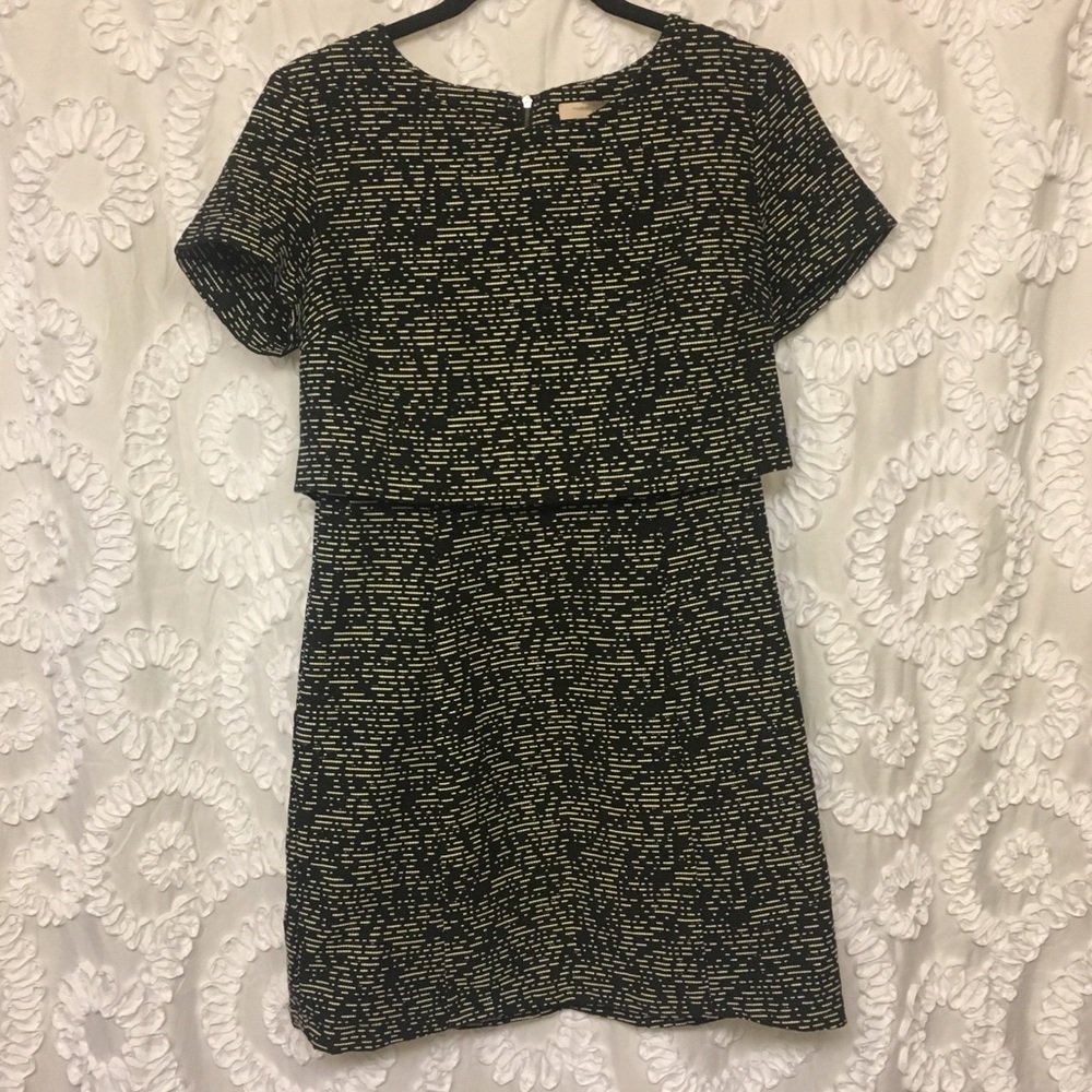 Dark Navy Blue and White Print Forever21 Dress