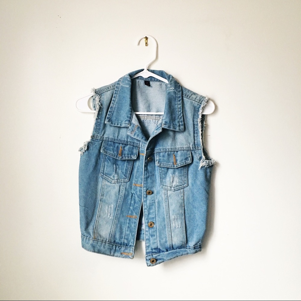 Distressed Unicorn Jean Vest