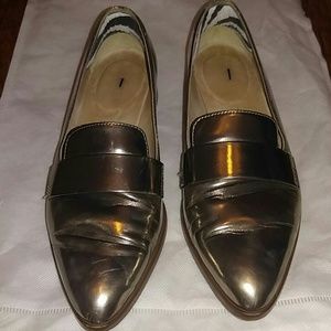 J.crew silver loafers