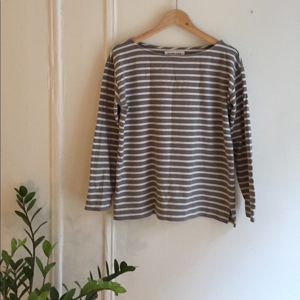 Everlane Heavyweight Striped Long-sleeved Tee