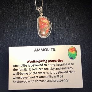Semi-precious Ammolite 925 sterling silver