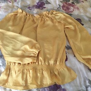 michael kors golden yellow top