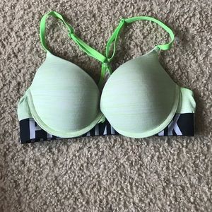 green PINK bra size 34B