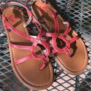 Report Red Strappy Sandals