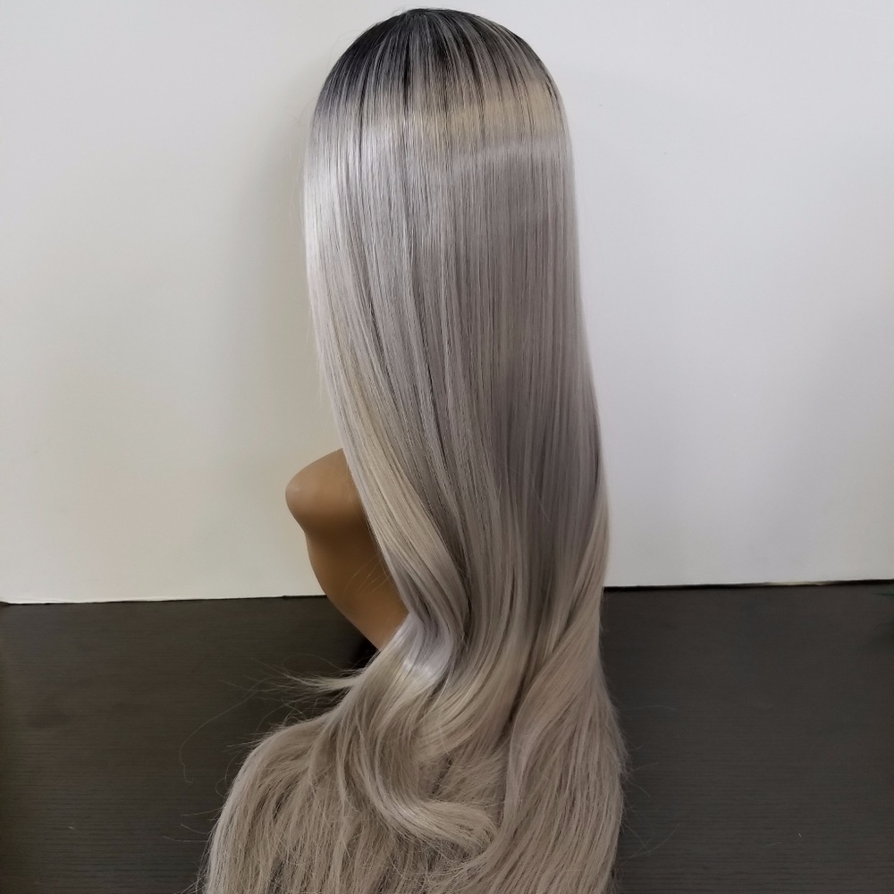 Grey ombre Synthetic Lace Front Wig