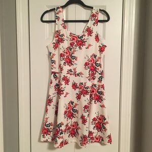 H&M floral print sleeveless skater dress