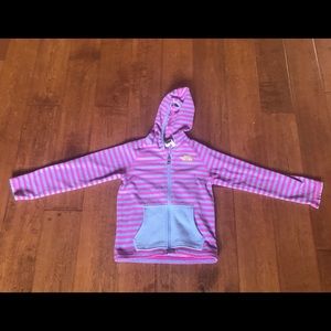 The North Face striped hoody girls size 5