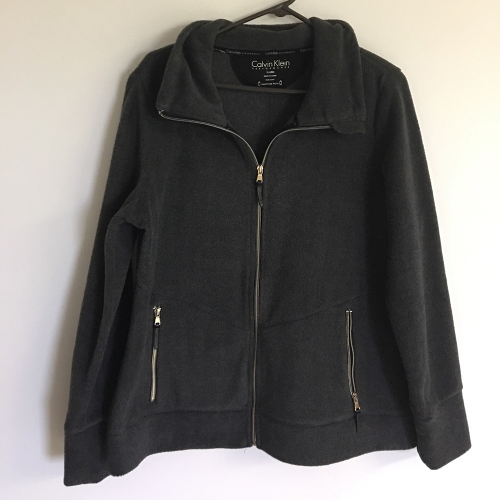 Women’s Fleece Calvin Klein Jacket XL Gray