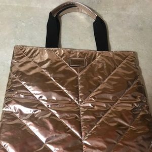 VICTORIA’S SECRET- NWOT Shiny gold HUGE tote bag