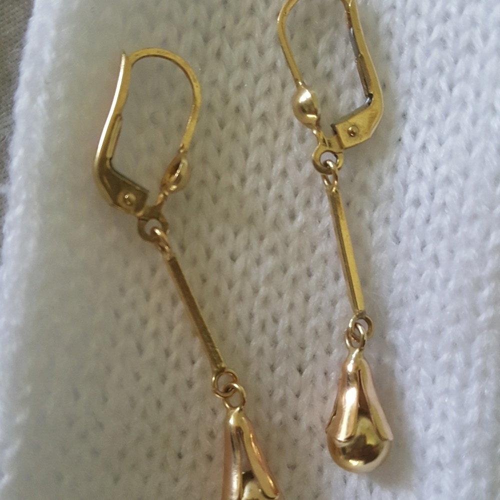 14kt no fill dangle earrings