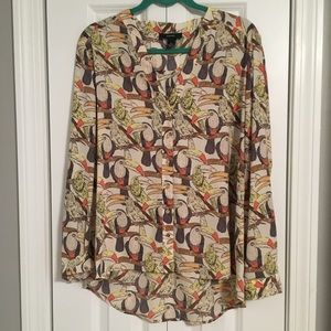 Alfani women's button up toucan shirt