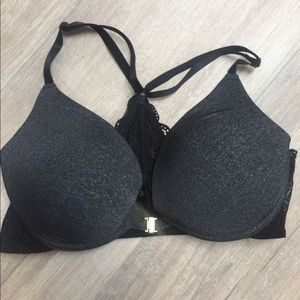 36D black racer back push up bra