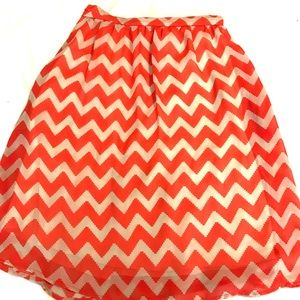 High waist chevron skirt