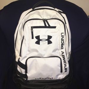 under armour storm backpack white