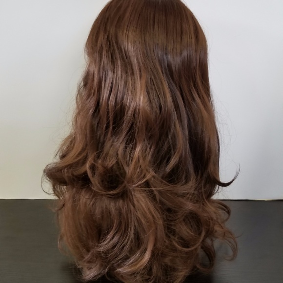 Brown Wavy  100% Japanese Synthetic Fiber Wig - Picture 5 of 6