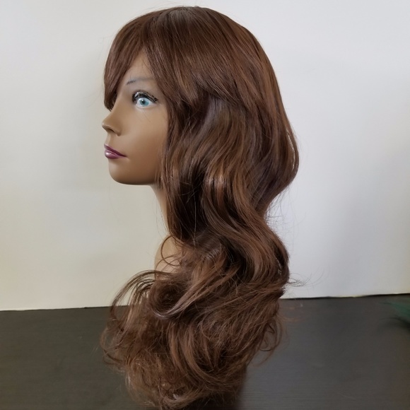 Brown Wavy  100% Japanese Synthetic Fiber Wig - Picture 4 of 6