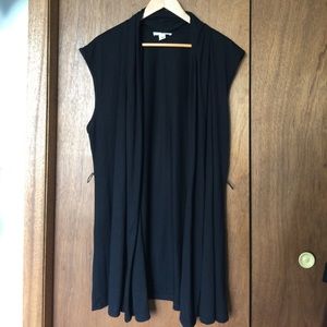 Derek Hearts black sleeveless cardigan