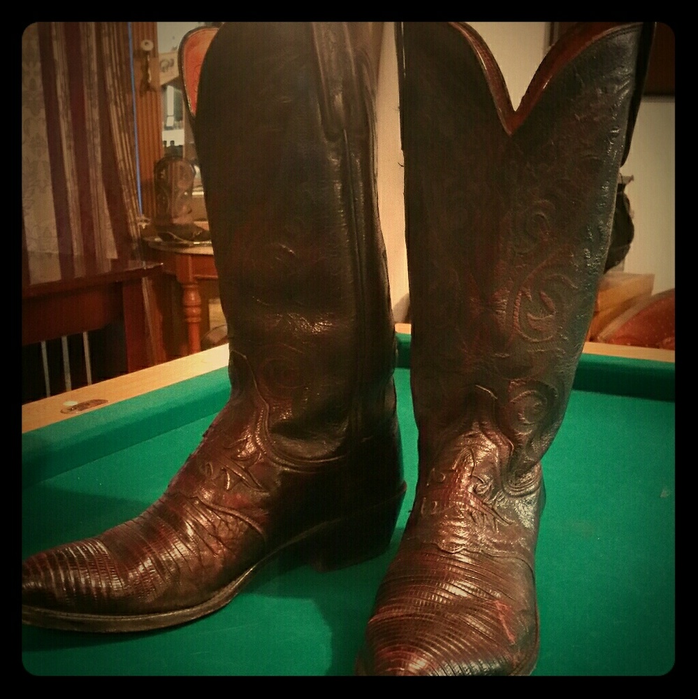 Luchese,lizard skin Cowboy boots..