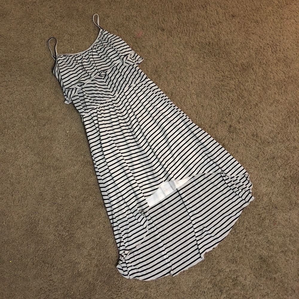 Black and white stripped dress.