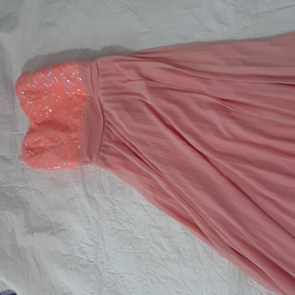 Long peache dress