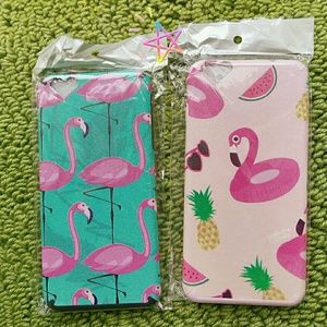 Fashion Flamingo Heart Camera Window