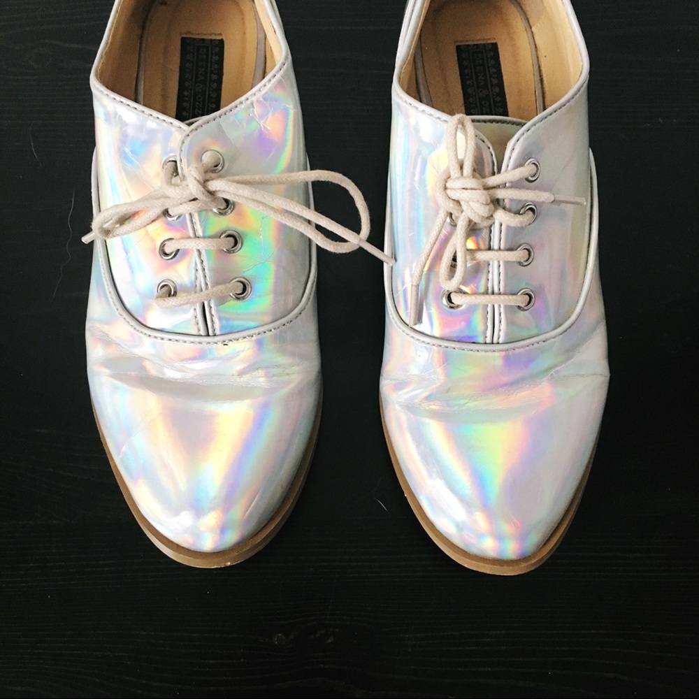 Deena + Ozzy Holographic Oxfords