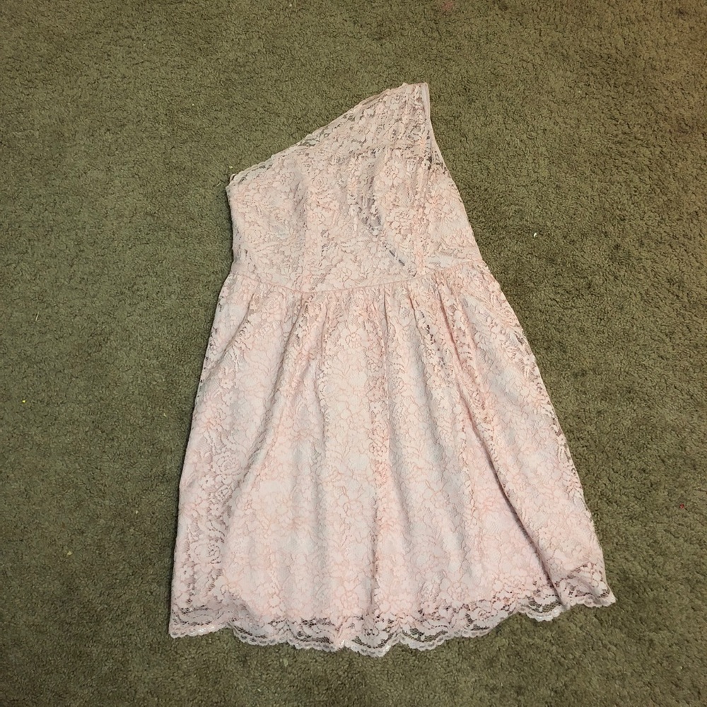 Pink lace dress