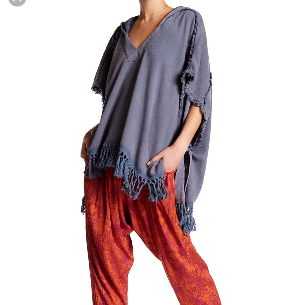 Free People Stripes Out Poncho