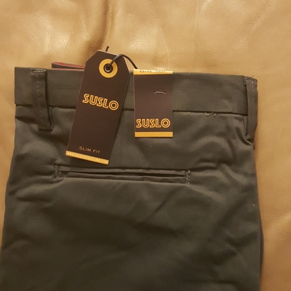 Suslo Couture Slim-fit Chinos (Silver) - Picture 5 of 6