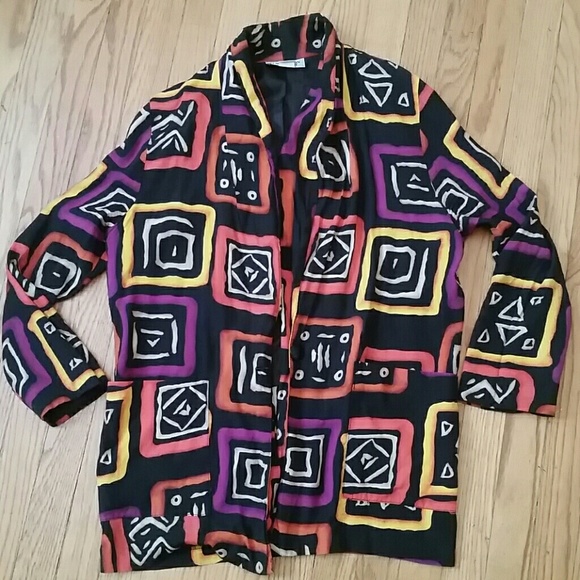 VTG Retro 80s Colorblock Jacket/Blazer ♡ - Picture 4 of 8