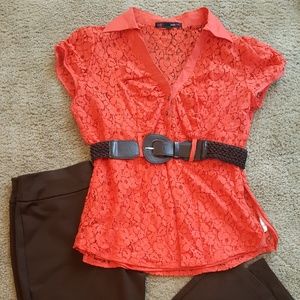 Dress top w belt