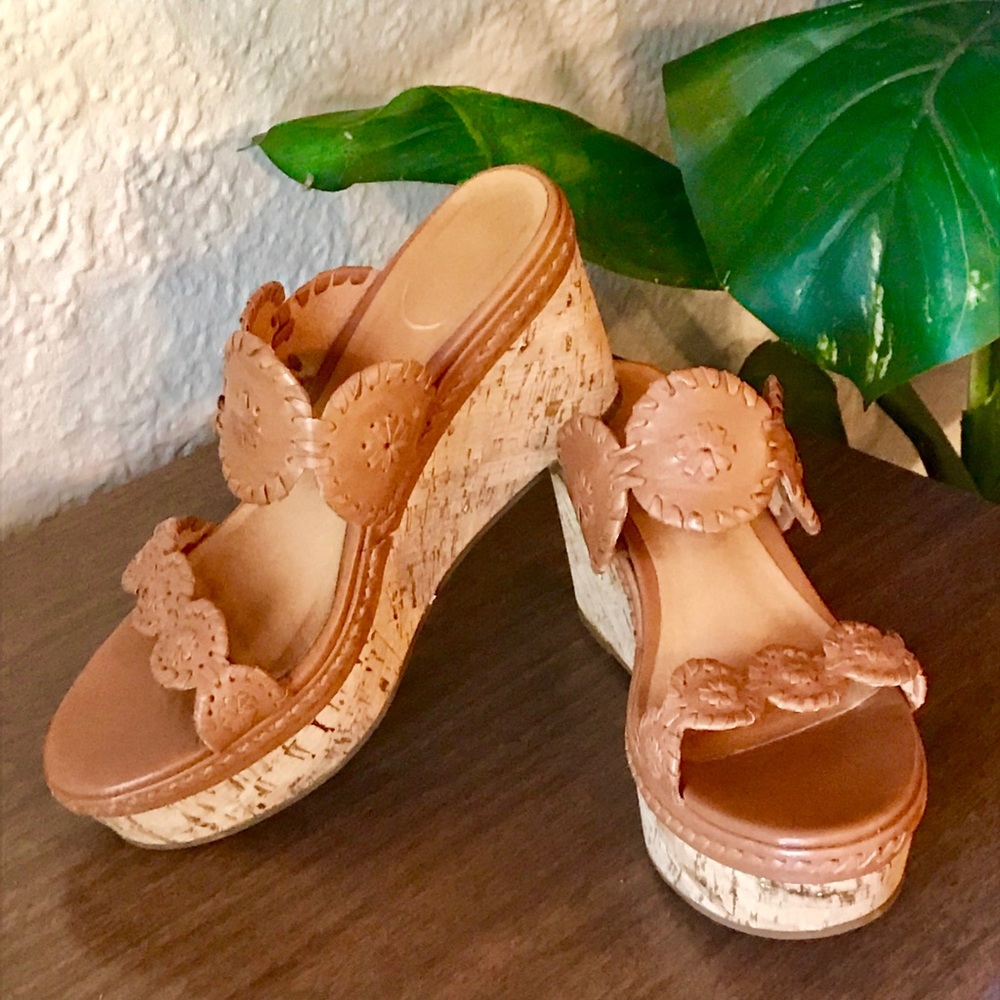 Jack Rodgers Leigh Platform Wedge Sandals Sz 8