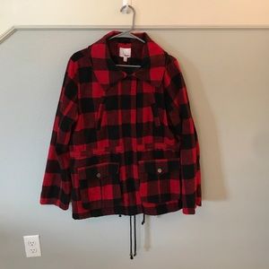 JR’S Buffalo Plaid conch waist Anorak Jacket