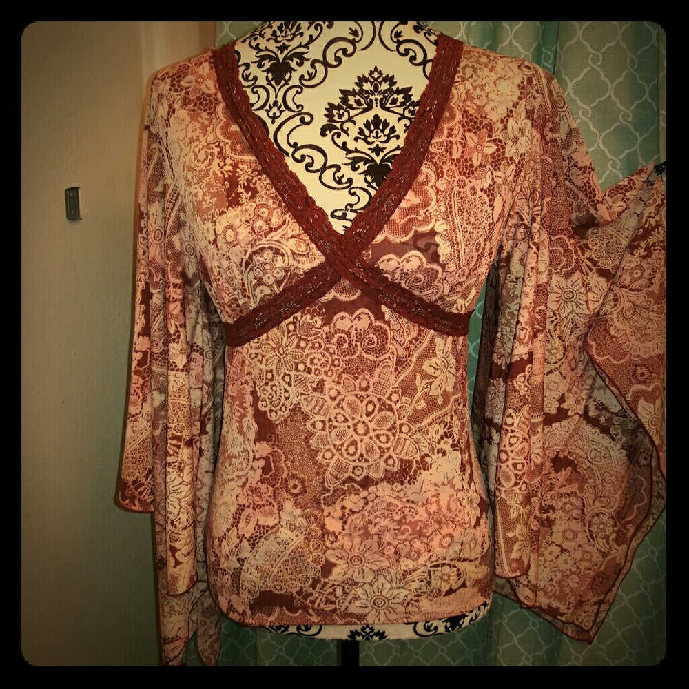 Vintage pink and hot pink 60's top