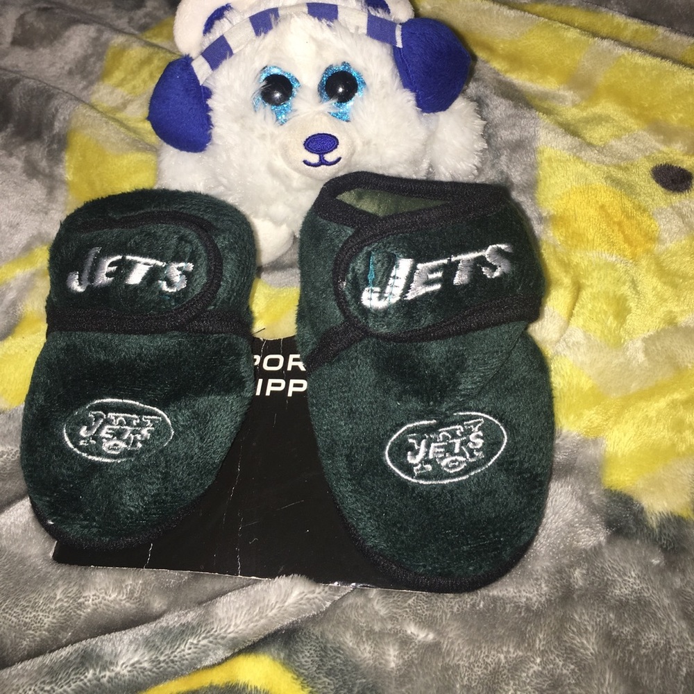 Jets baby slippers 12-24months