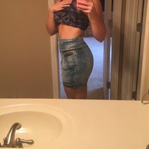 Killer High-Waisted Denim Skirt
