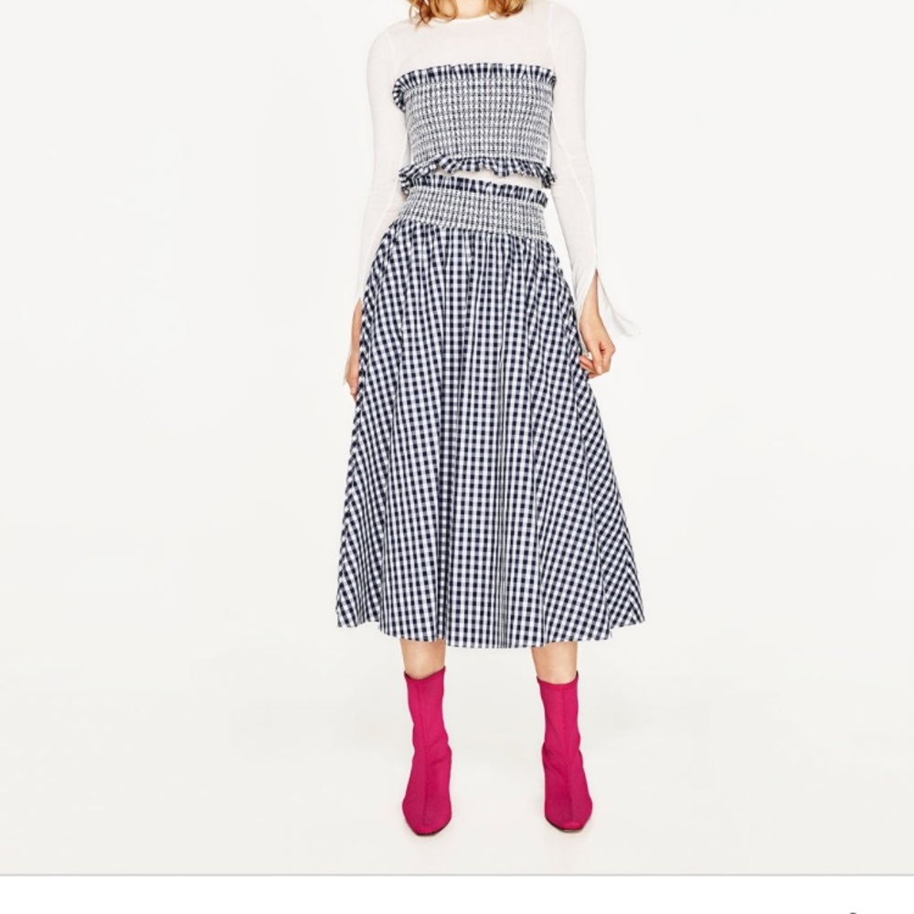 Zara gingham skirt set