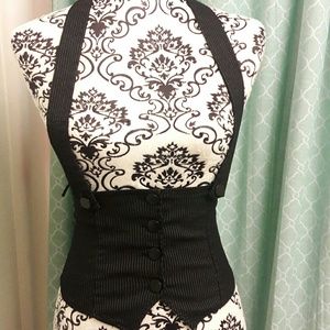 Vest black and white great with tops
