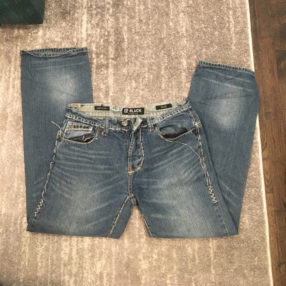 Men’s black denim